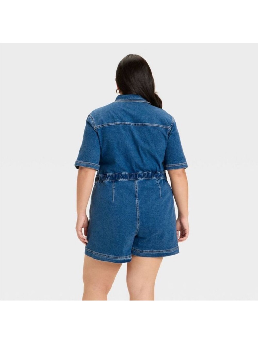 Ava & Viv Blue Denim Shirt Mini Romper SZ 2X NWT - Picture 3 of 12